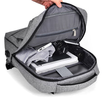 Load image into Gallery viewer, Male Business Computer Backpack With USB Charging Port
