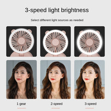 Load image into Gallery viewer, Fill Light Fan Portable Student Mini USB Charging Fan
