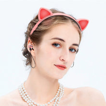Load image into Gallery viewer, Cat Ear Headset With Microphone For All Phones
