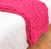 Load image into Gallery viewer, Handmade Coarse Yarn Knitted Chenille Rod Knitted Blanket
