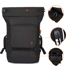 Load image into Gallery viewer, Black Waterproof Casual College Style Backpack

