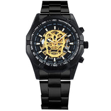 Load image into Gallery viewer, Men's Automatic Skeleton Pattern Watch With Steel Strap
