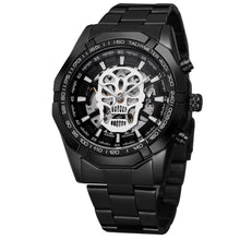 Load image into Gallery viewer, Men's Automatic Skeleton Pattern Watch With Steel Strap
