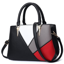 Load image into Gallery viewer, Fashion Geometric Pattern Color Contrast Messenger Bag

