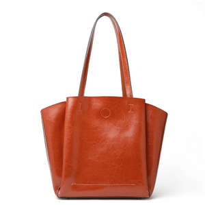 Pleated Leather Shoulder Bag