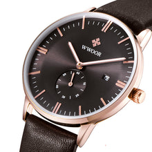 Load image into Gallery viewer, Simple Casual Leather Belt Men's Watch With Calendar
