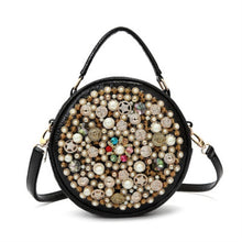 Load image into Gallery viewer, Female Diamond Handbag Vintage Pearl Design Evening Bag
