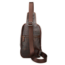 Load image into Gallery viewer, Crocodile Pattern Men's Leather Chest bag
