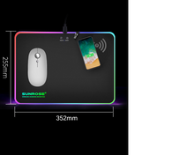 Load image into Gallery viewer, Wireless Charging Luminous Mouse Pad
