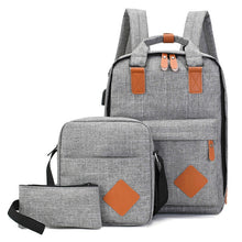 Load image into Gallery viewer, Leisure High Quality Three-Piece Backpack Set
