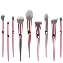 Load image into Gallery viewer, 10 Long Rod Thumbprint Makeup Brushes
