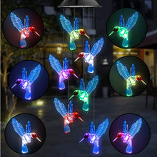 Load image into Gallery viewer, Outdoor Solar Wind Chime Lamp Hummingbird Butterfly Ball

