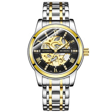 Load image into Gallery viewer, Steel Belt Mechanical Hollow Waterproof Luminous Watch
