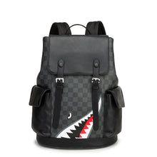 Load image into Gallery viewer, Men's Black Leather Travel Backpack
