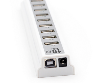 10USB 2.0 Hubs With AC Power Computer Supply Adapter