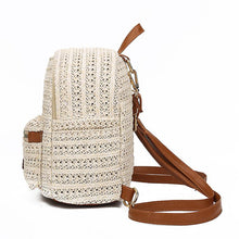 Load image into Gallery viewer, Women&#39;s Straw Backpack Woven Backpack
