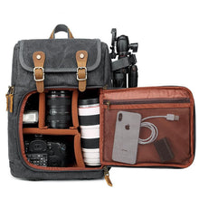 Load image into Gallery viewer, Waterproof Canvas Photography Bag Camera Backpack
