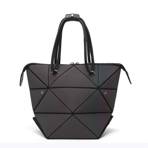 New Glossy Geometric Rhombus PU Bag Female Handbag