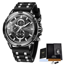Load image into Gallery viewer, Men's Silicone Strap Sports Quartz Watch With Gift Box
