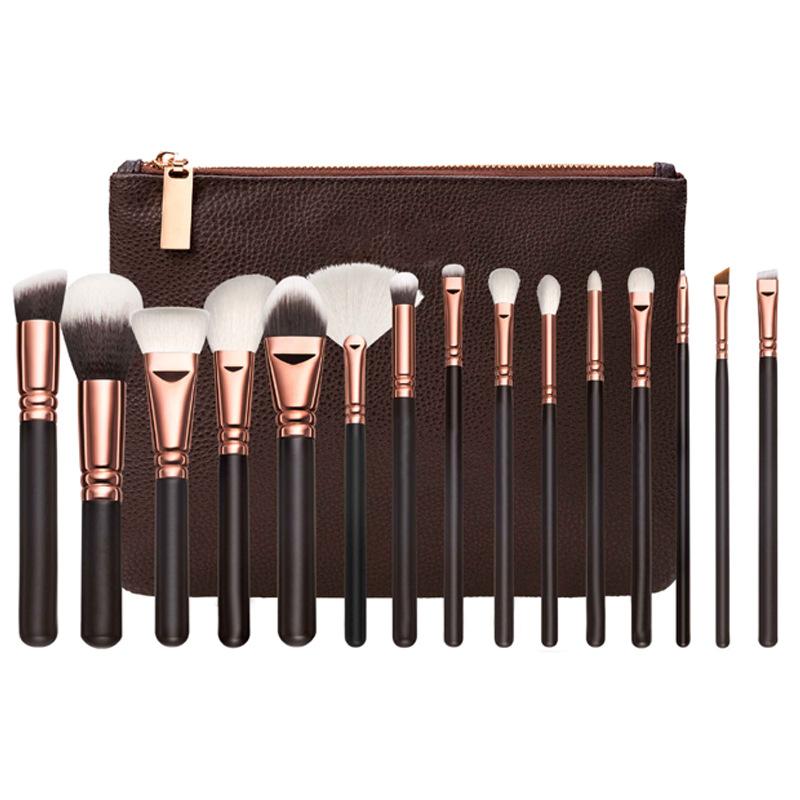 15 Makeup Brush With Bag Makeup Brush Tool Set