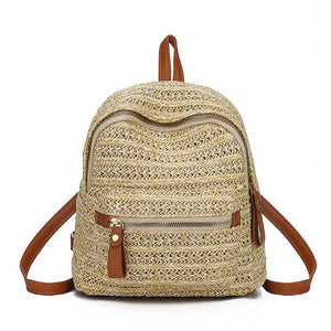 Women's Straw Backpack Woven Backpack