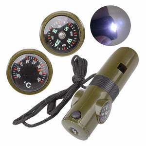 Seven-in-one Whistle Multi-function Survival Compass