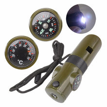 Load image into Gallery viewer, Seven-in-one Whistle Multi-function Survival Compass
