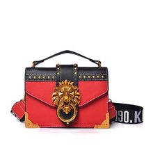 Load image into Gallery viewer, Fashion Metal Lion Head Mini Small Square Pack Shoulder Bag
