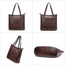 Load image into Gallery viewer, Ladies Casual Large Capacity Leather Bucket Handbag

