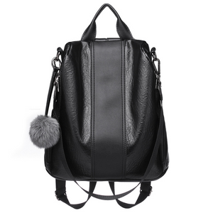 Soft Leather Backpack Female Large Capacity Retro Backpack