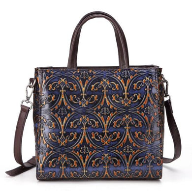 Retro-embossed Handbag For Ladies One-shoulder Handbag