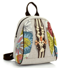 Load image into Gallery viewer, Retro Cotton and Linen Woven Backpack For Women
