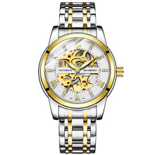 Load image into Gallery viewer, Steel Belt Mechanical Hollow Waterproof Luminous Watch
