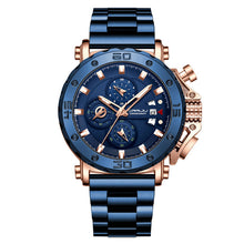 Load image into Gallery viewer, Solid Stainless Steel Band Oversized Dial Watch

