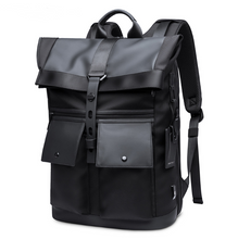 Load image into Gallery viewer, Black Oxford Cloth Men's Backpack
