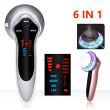 Load image into Gallery viewer, 6 in1 Ultrasound Body Photon LED Therapy Facial Massager

