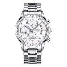 Load image into Gallery viewer, Solid Steel Belt Men's Watch Waterproof Quartz Watch
