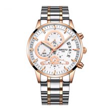 Load image into Gallery viewer, Solid Steel Belt Men's Watch Waterproof Quartz Watch
