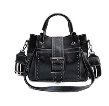 Load image into Gallery viewer, PU Leather Bucket Bag Handbag Shoulder Bag
