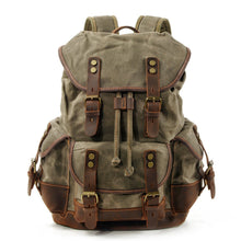 Load image into Gallery viewer, Canvas Stitching Leather Mountaineering Bag Backpack
