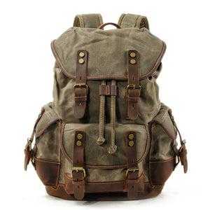 High Quality Canvas Stitching Mountaineering Backpack