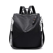 Load image into Gallery viewer, PU Soft Leather College Style Female Backpack
