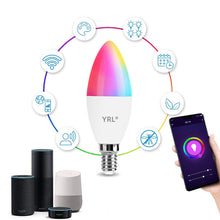 Load image into Gallery viewer, Smart WifI Led Lamp E14 RGB CW WW Led Bulb Dimmable
