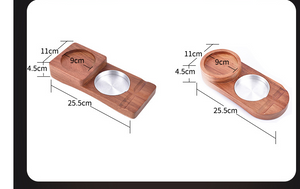 2 In 1 Wooden Ashtray Rustic Wood Whiskey Glass Cup Tray Cigar Holder