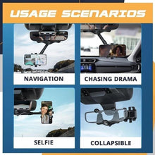 Load image into Gallery viewer, Rotatable Retractable Rearview Mirror Phone Holder For Car
