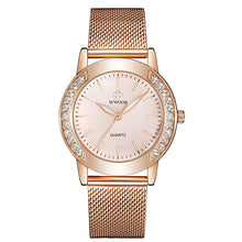 Load image into Gallery viewer, Women's Mesh Belt Quartz Water Drill Bowl Watch
