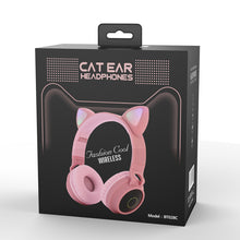 Load image into Gallery viewer, LED Light Cat Ear Headphones Wireless Bluetooth 5.0 Headset
