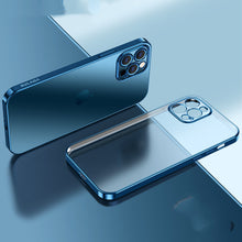 Load image into Gallery viewer, Luxury Square Frame Plating Clear Matte Transparent Cover
