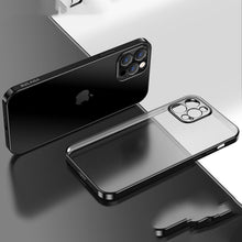 Load image into Gallery viewer, Luxury Square Frame Plating Clear Matte Transparent Cover
