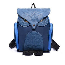 Load image into Gallery viewer, College Wind Backpack Cartoon Stitching Scrub Owl Backpack
